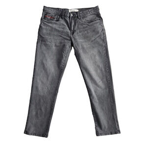 Jeanius Akademiks Jeans Men's Size 32x30 Black Straight Fit Quality Demin